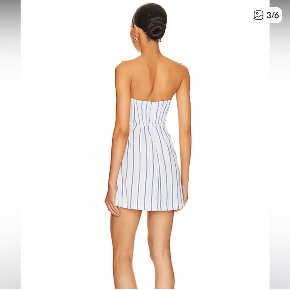 SNDYS Elena Blue Stripe Dress - XXS - Picture 2 of 5